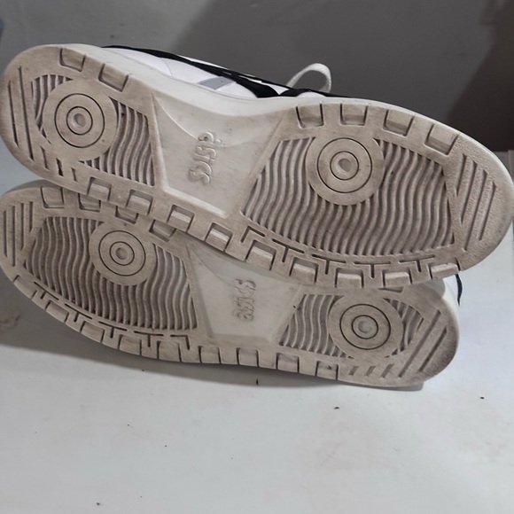 ASICS Men’s Retro Leather Sneakers Size 12 Black White Gray - Picture 6 of 7